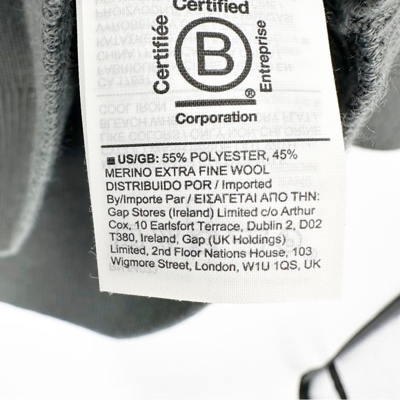 Athleta Hanover Wool Blend V-Neck Sweater in Dark Gray Size S - Picture 7 of 7